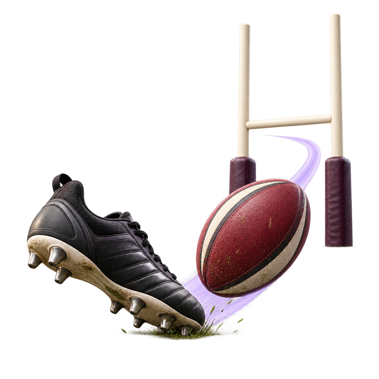 Rugby ball with chat bubbles ready for a session